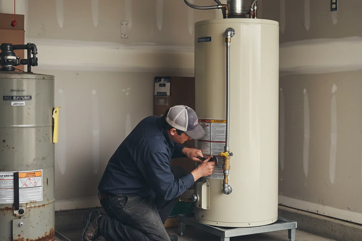 Water heater and shutoff valve replacement in Amanda